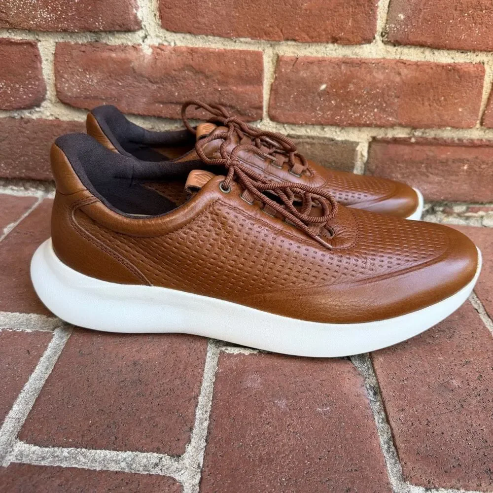 Johnston & Murphy Men's Amherst 2.0 Embossed U-Throat Sneakers Tan Size 13 NEW